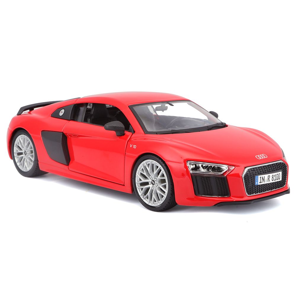 Maisto - 1:24 Scale Audi R8 V10 Plus Car - Red