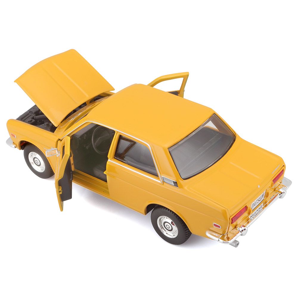 Maisto - 1:24 Scale 1971 Datsun 510 Car - Yellow