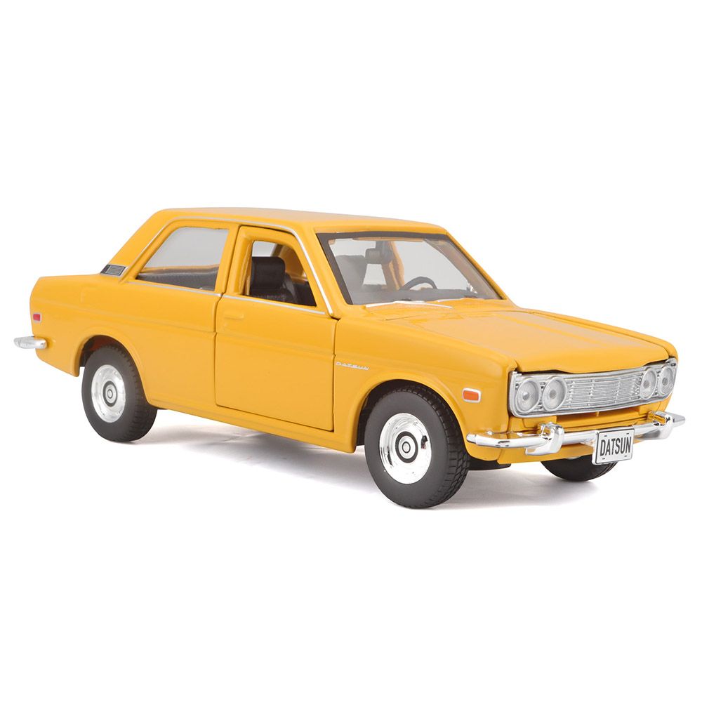 Maisto - 1:24 Scale 1971 Datsun 510 Car - Yellow