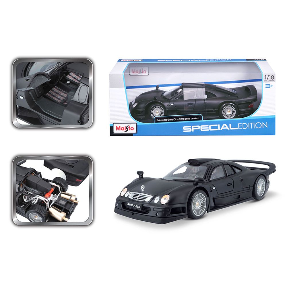 Maisto - 1:18 Scale Mercedes CLK GTR Street Version - Black