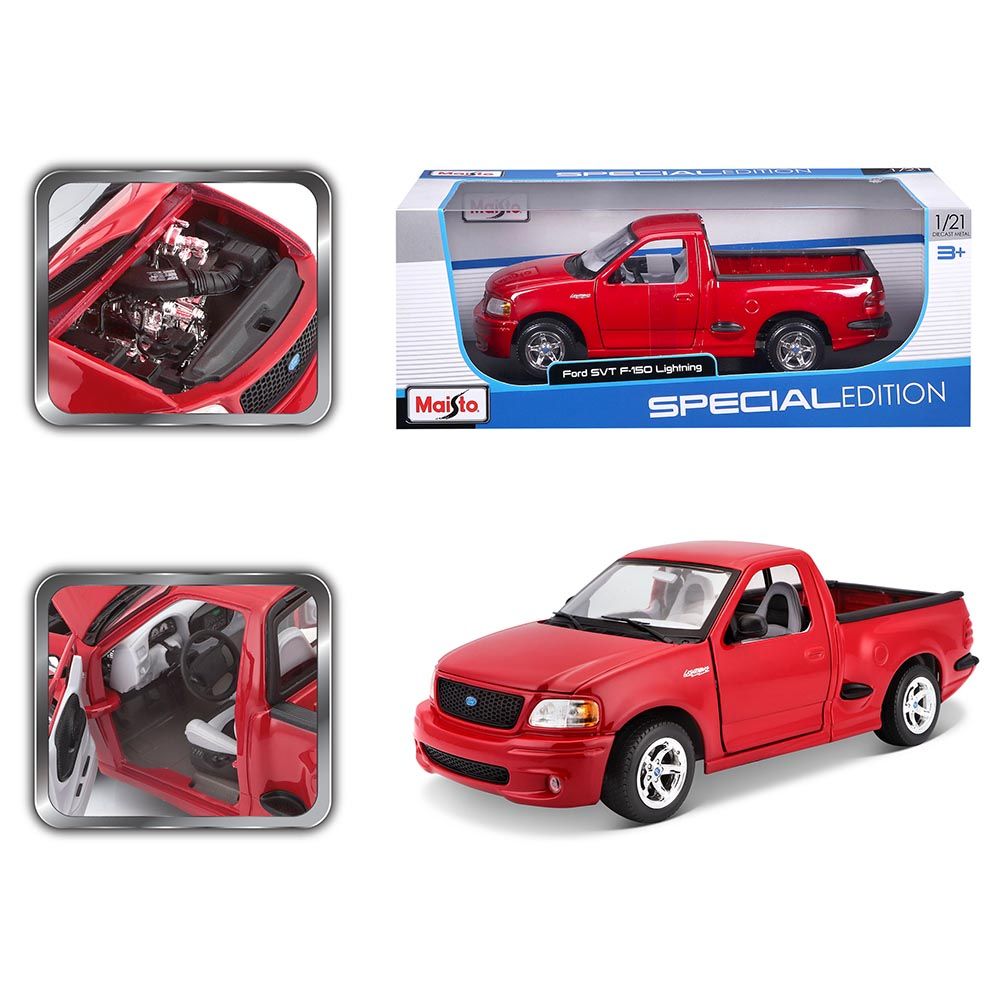 Maisto - 1:21 Scale Ford SVT F 150 Lighting Car - Red