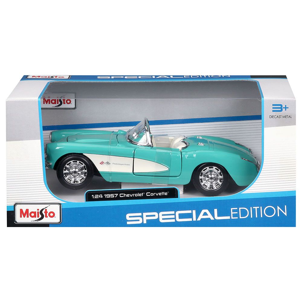 Maisto - 1:24 Scale 1957 Chevrolet Corvette Car - Green