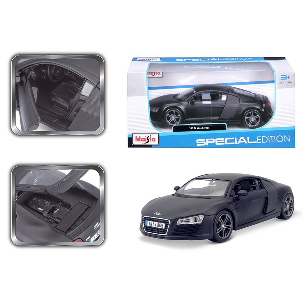 Maisto - 1:24 Scale - Special Edition Audi R8 - Black