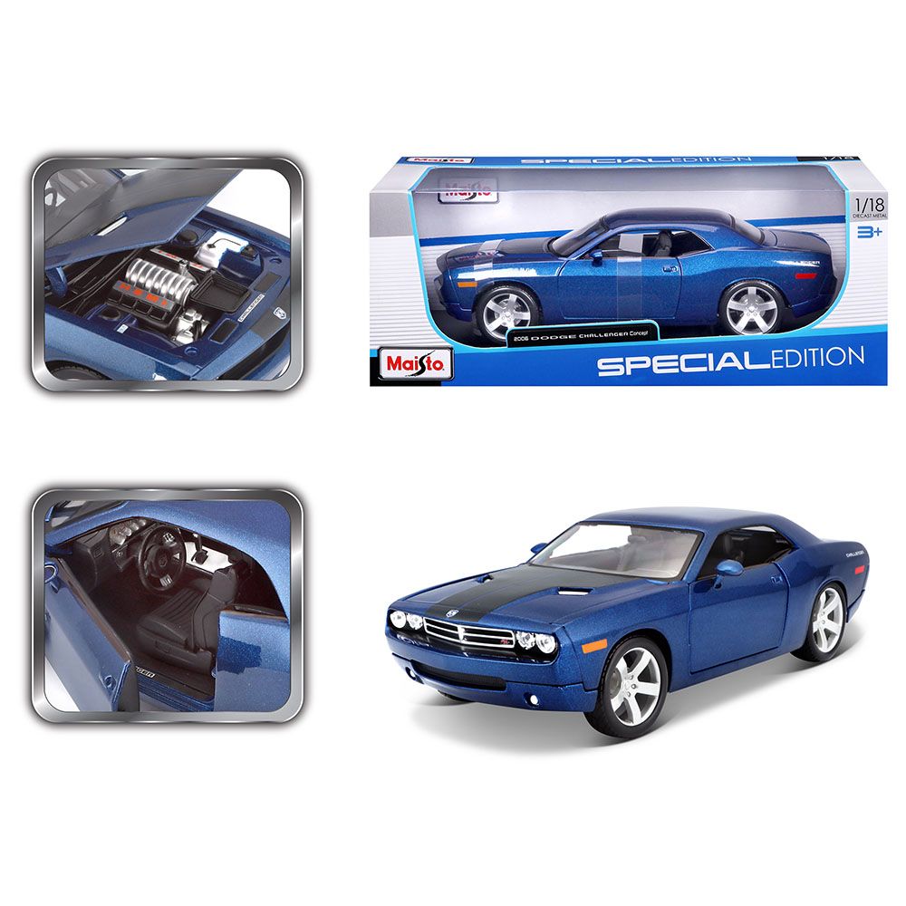 Maisto - 1:18 Scale 2006 Dodge Challenger Concept Car - Blue