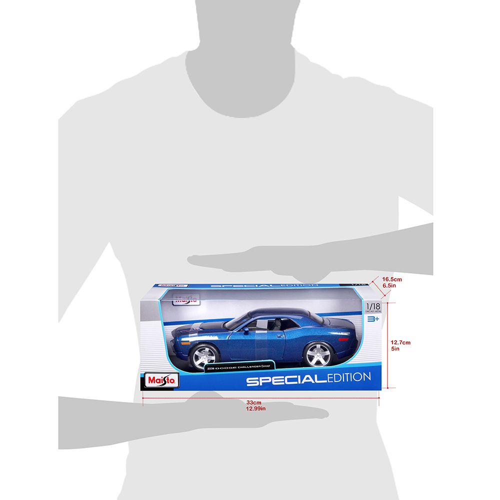 Maisto - 1:18 Scale 2006 Dodge Challenger Concept Car - Blue