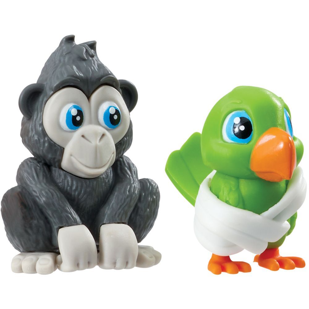 Vet Squad - Animals - Pack of 3 - Baby Chimp & Parrot