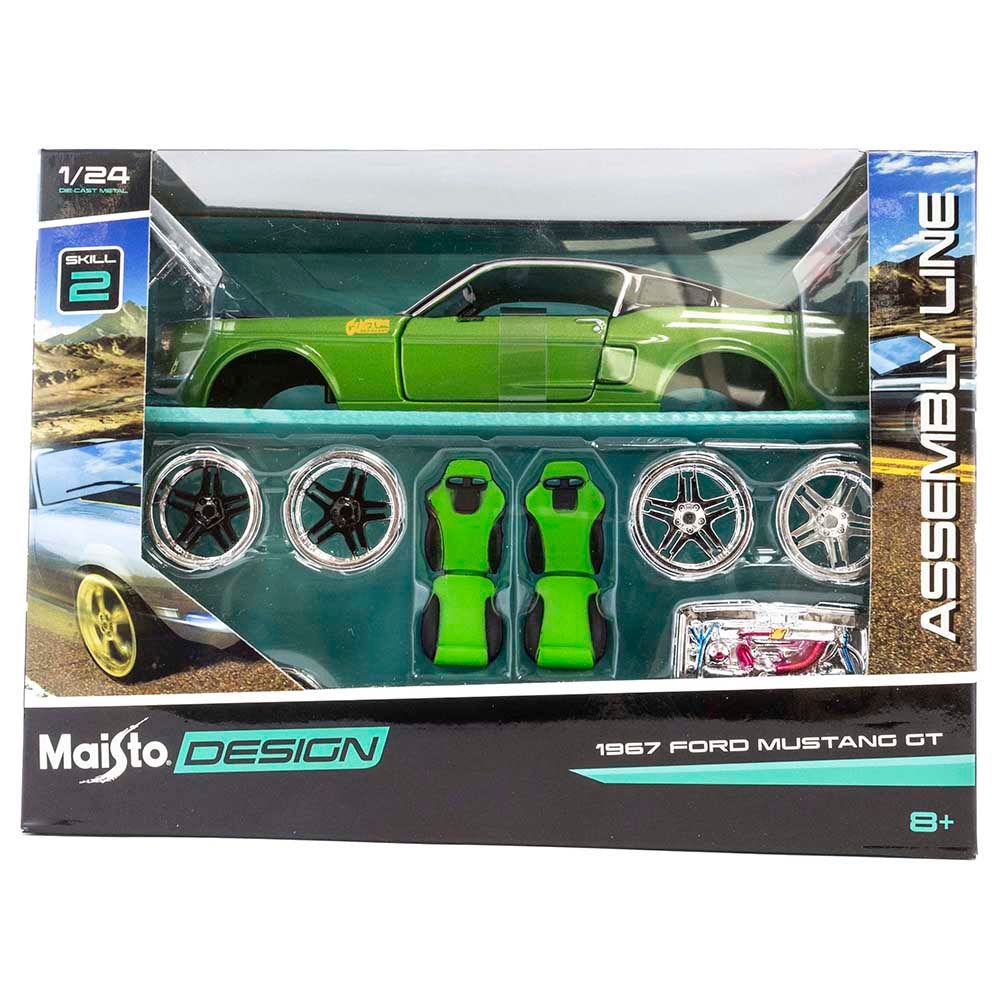 Maisto - 1:24 Scale - 1967 Ford Mustang GT - Black & Green