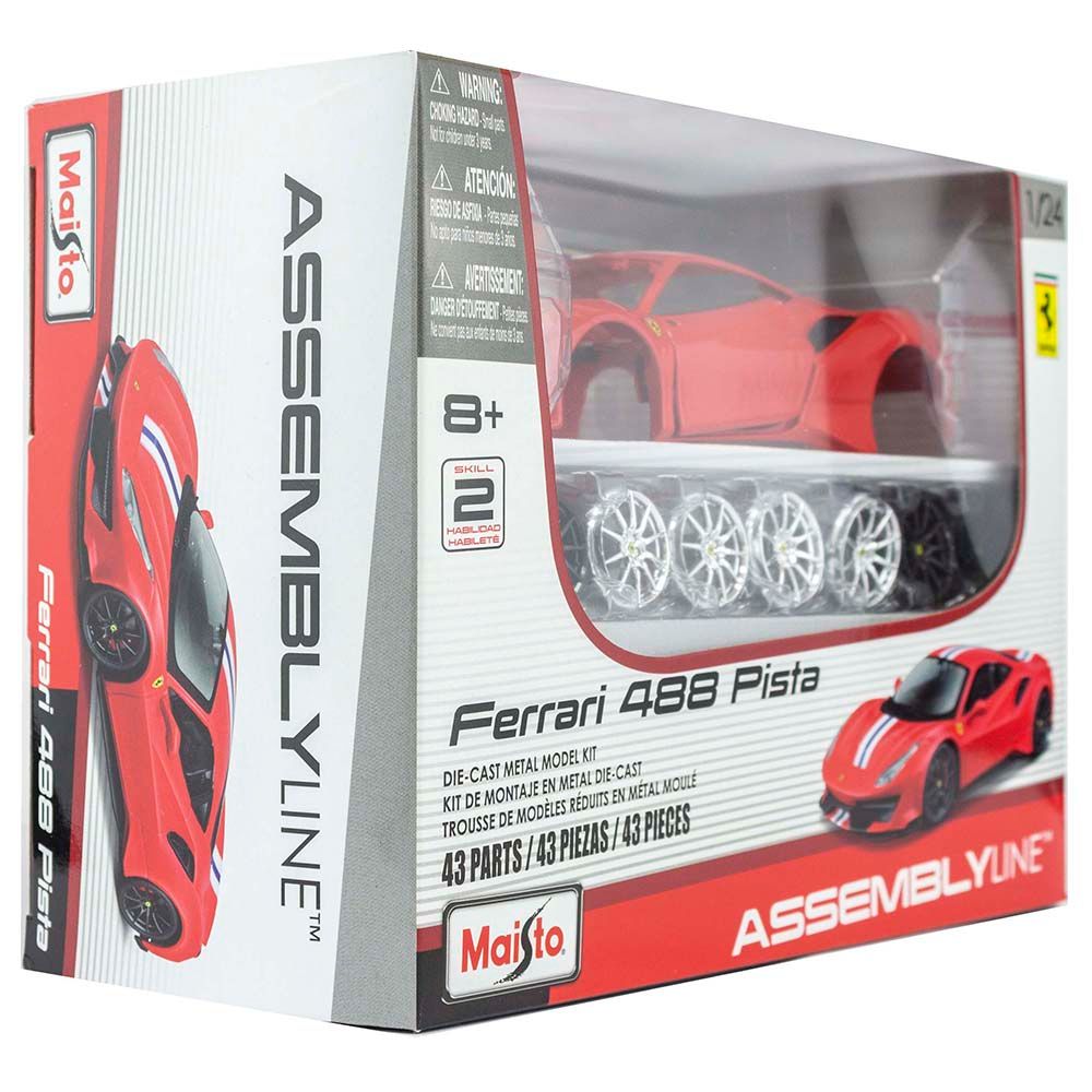 Maisto - 1:24 Scale - Ferrari 488 Pista - Red