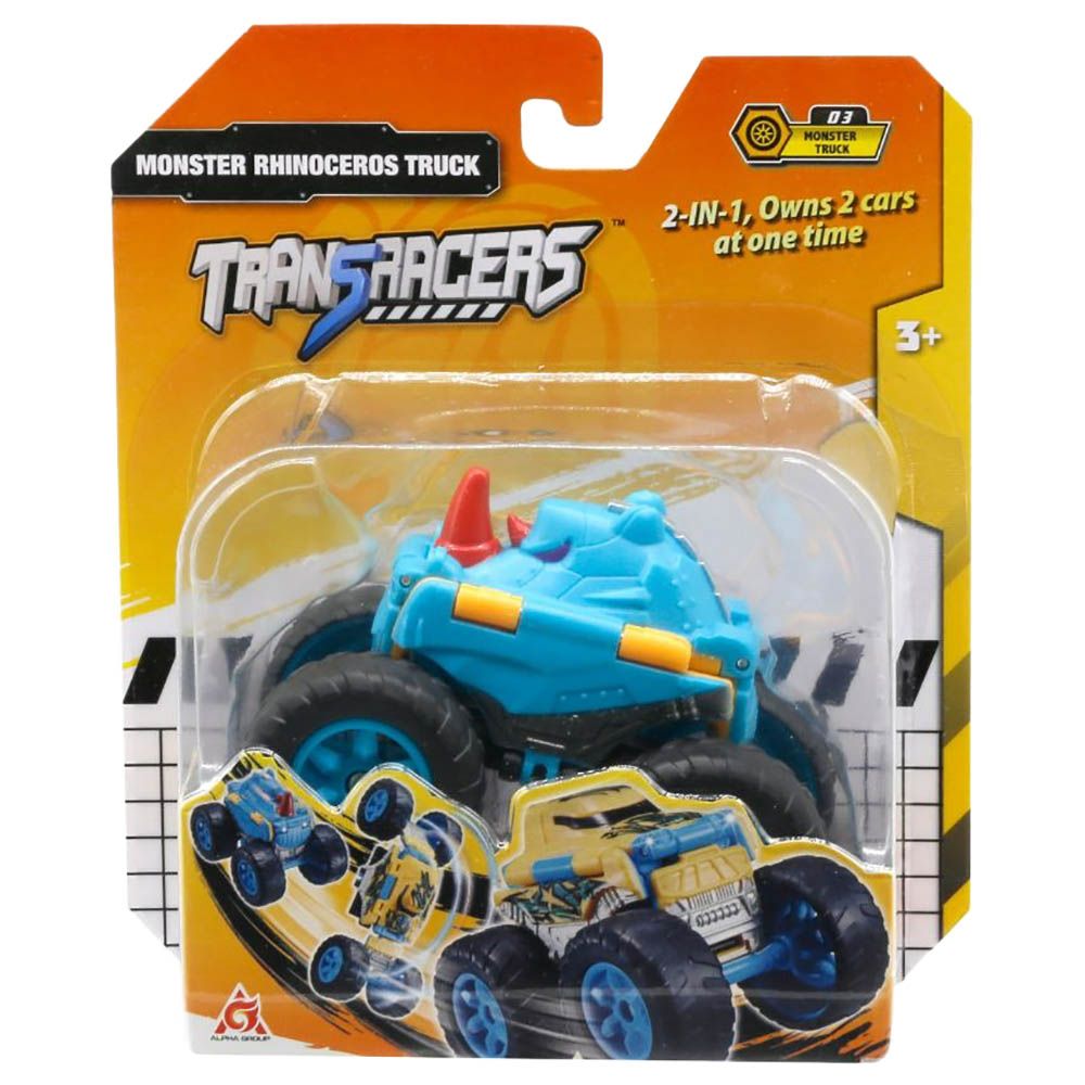 Transracers - 2-In-1 Flip Vehicle Monster Rhinoceros Truck