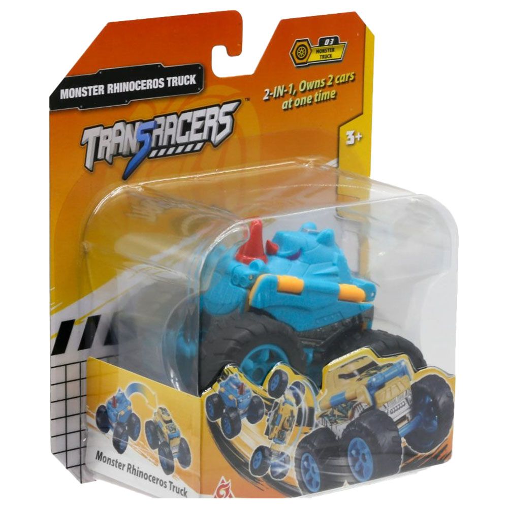 Transracers - 2-In-1 Flip Vehicle Monster Rhinoceros Truck