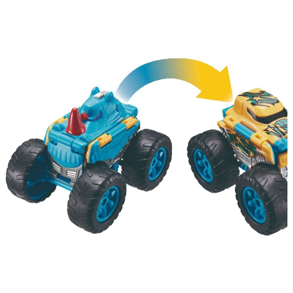 Transracers - 2-In-1 Flip Vehicle Monster Rhinoceros Truck