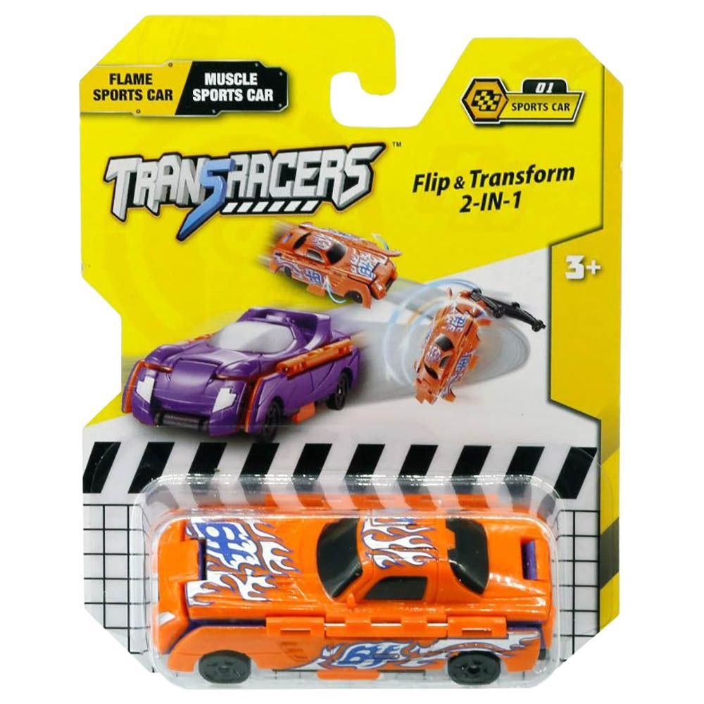 Transracers - 2-In-1 Flame & Muscle Sports Car