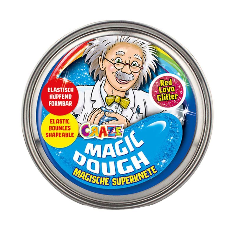 Craze Magic Dough - Doc Brown Edition - Red Lava Glitter