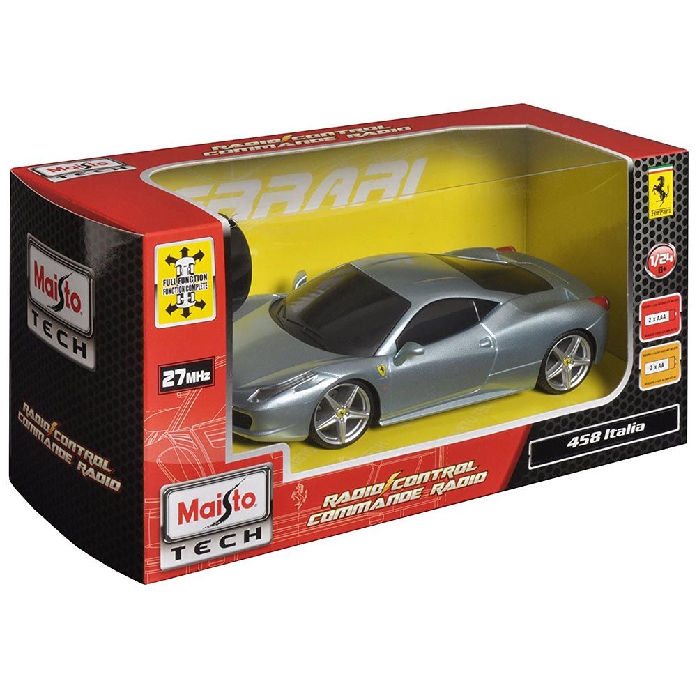 Maisto Tech - RC 1:24 Ferrari 458 Italia - Silver