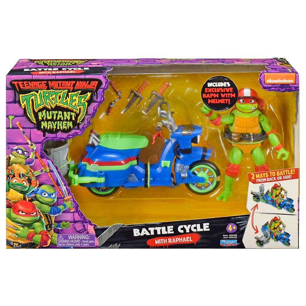 Playmates Toys - TMNT Battle Cycle With Raphael Action Playset