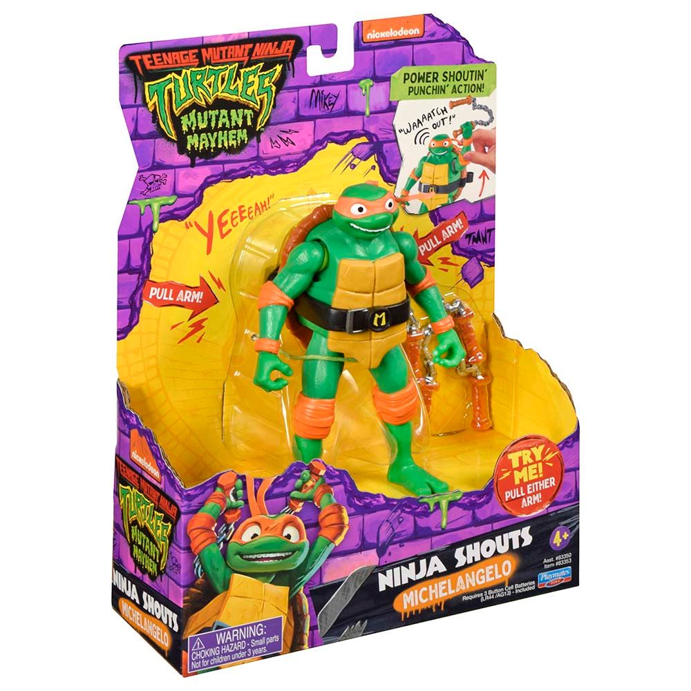 Playmates Toys - TMNT Ninja Shouts Michelangello Figure