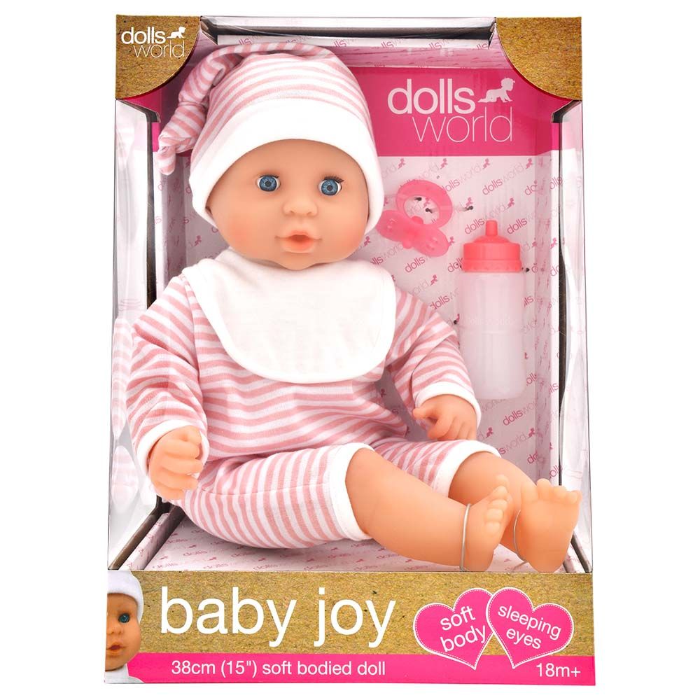 Dollsworld - Baby Joy - 15" Pink Stripe Outfit