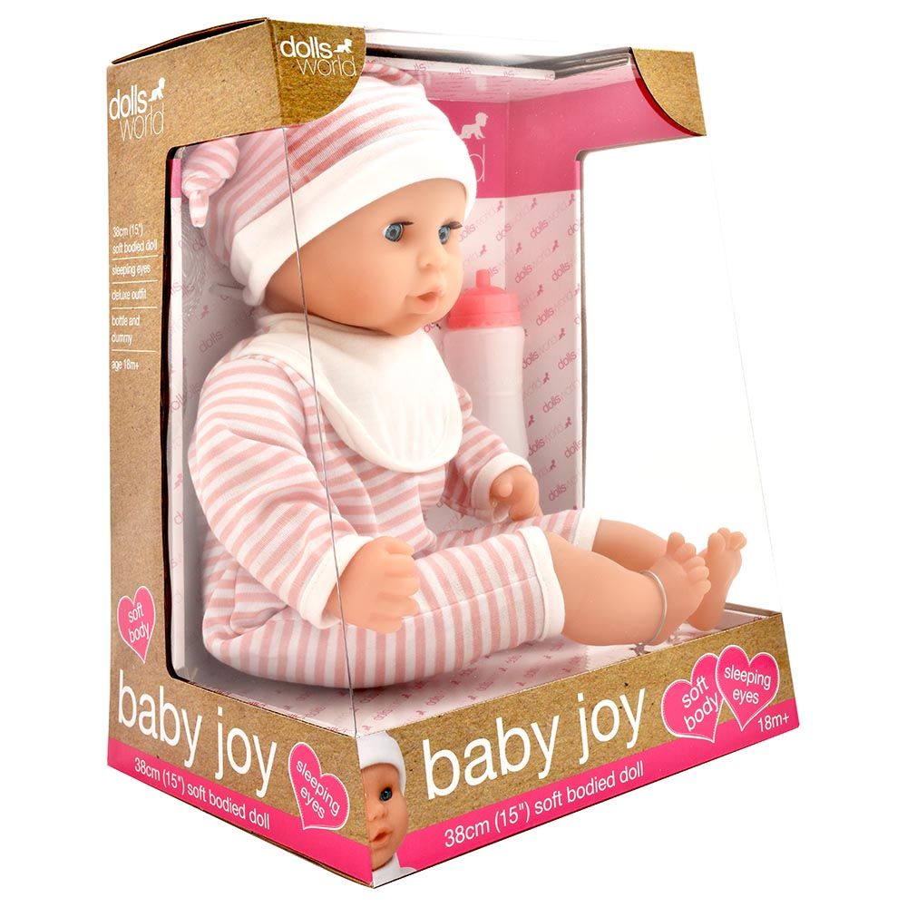 Dollsworld - Baby Joy - 15" Pink Stripe Outfit