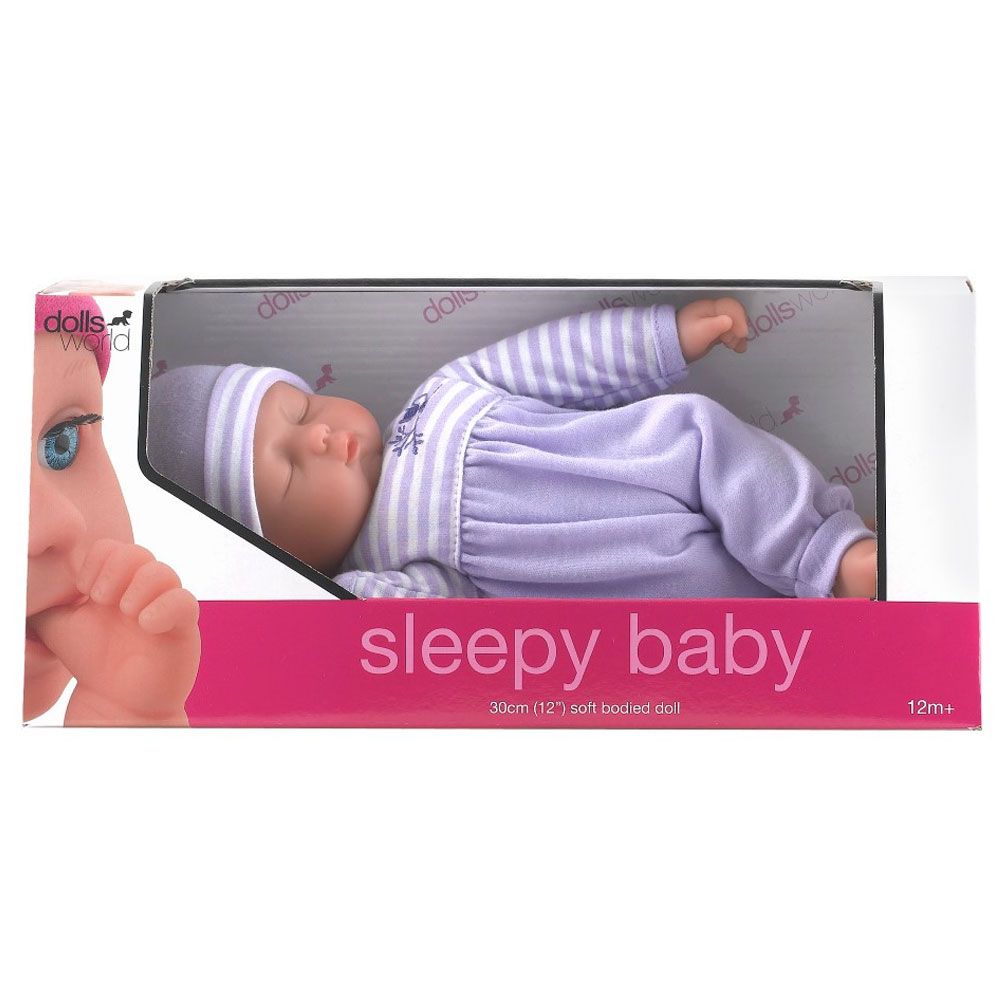 Dollsworld - Sleepy Baby 12in - Purple