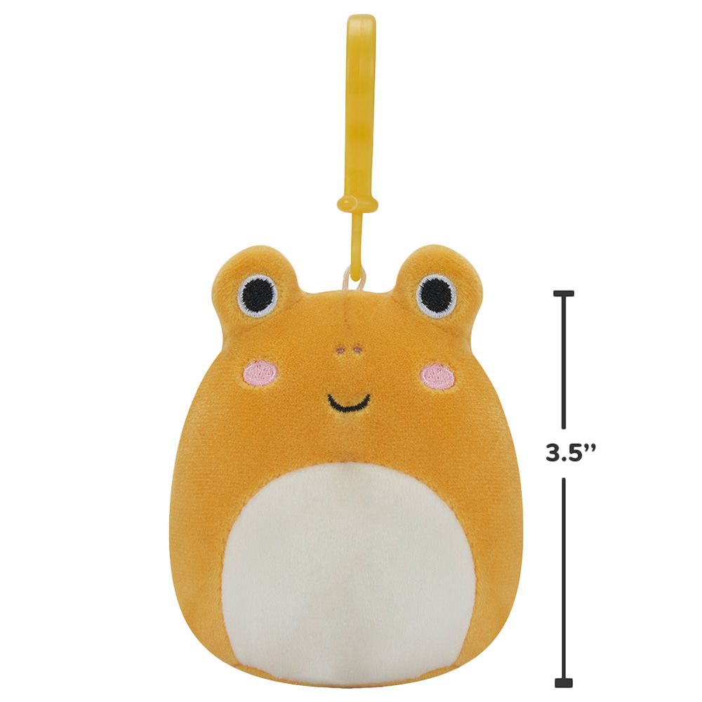 Squishmallows - Leigh The Toad Clip-On Plush Toy - 3.5-Inch - Orange