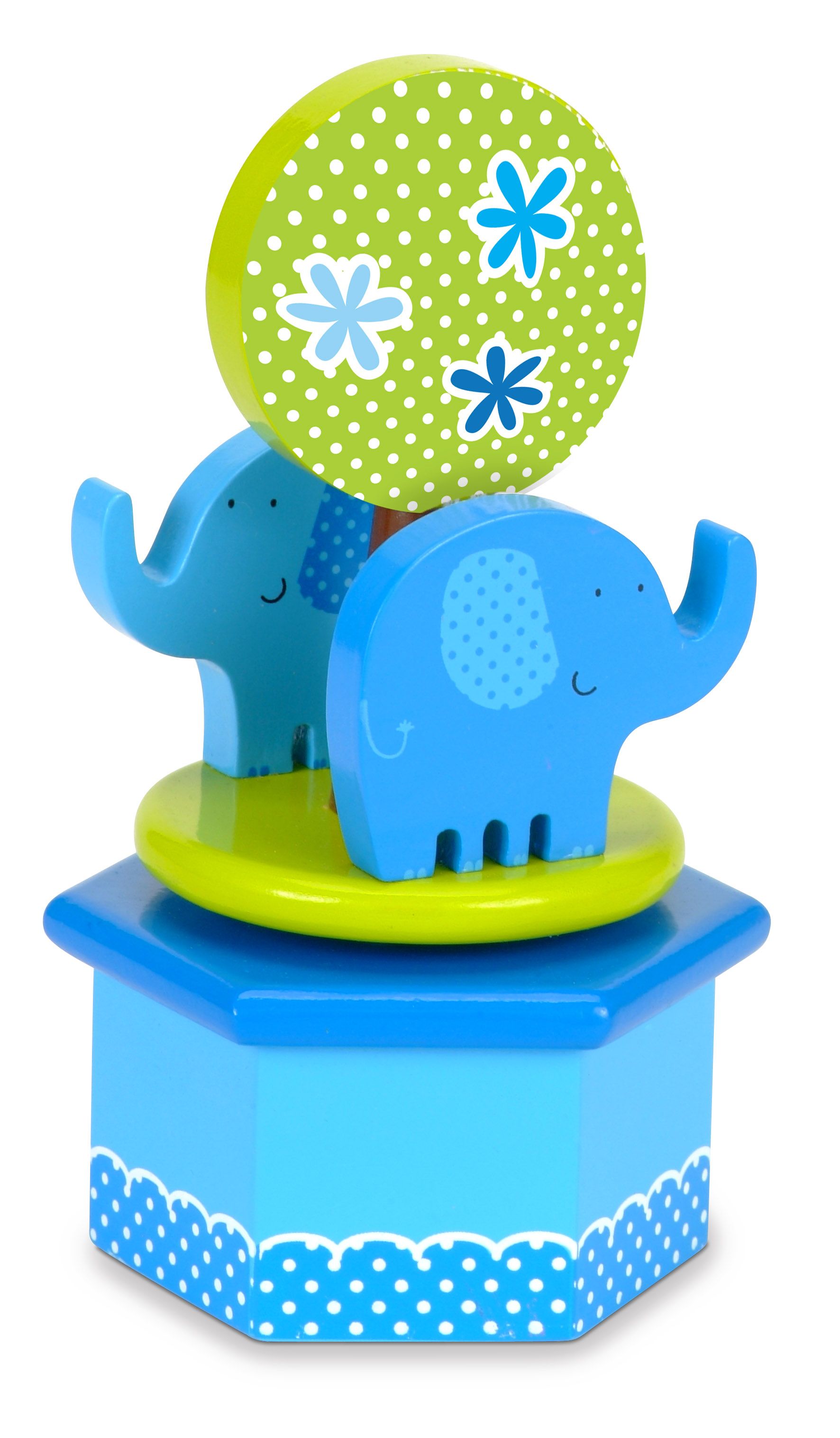 Fiesta Crafts - Blue Elephants Music Box