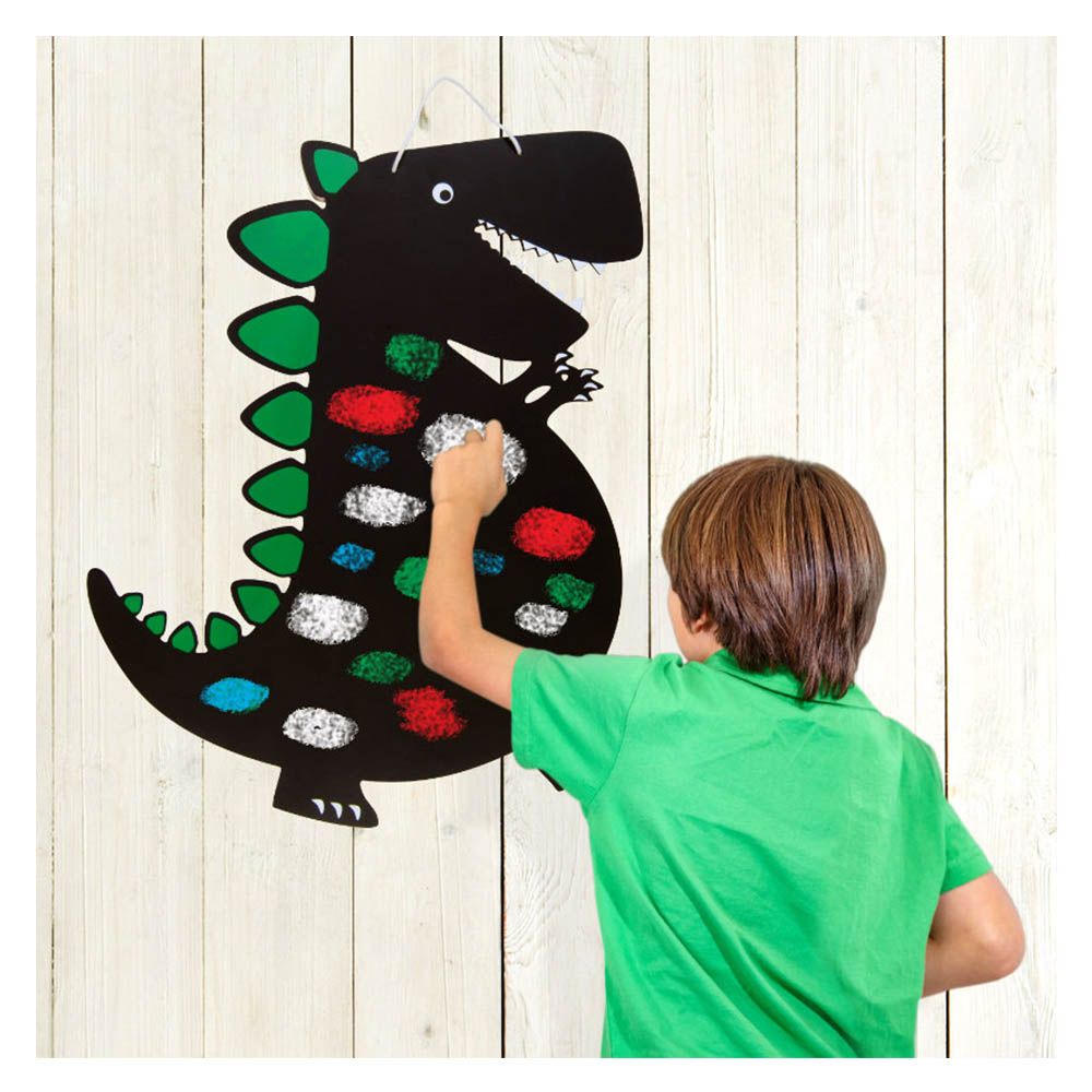 Fiesta Crafts - Wall Hanging Dinosaur Chalkboard - Black