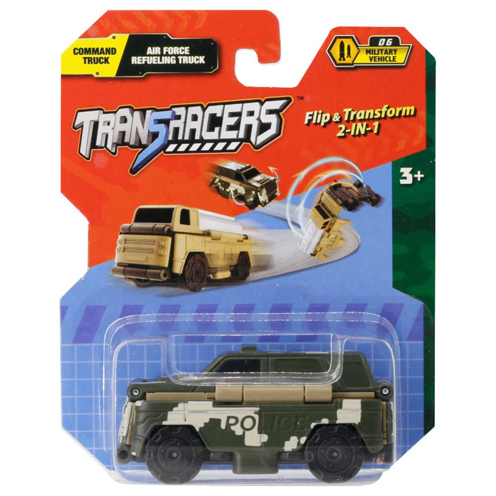 Transracers - 2-In-1 Flipcars Command Track & Airforce Truck