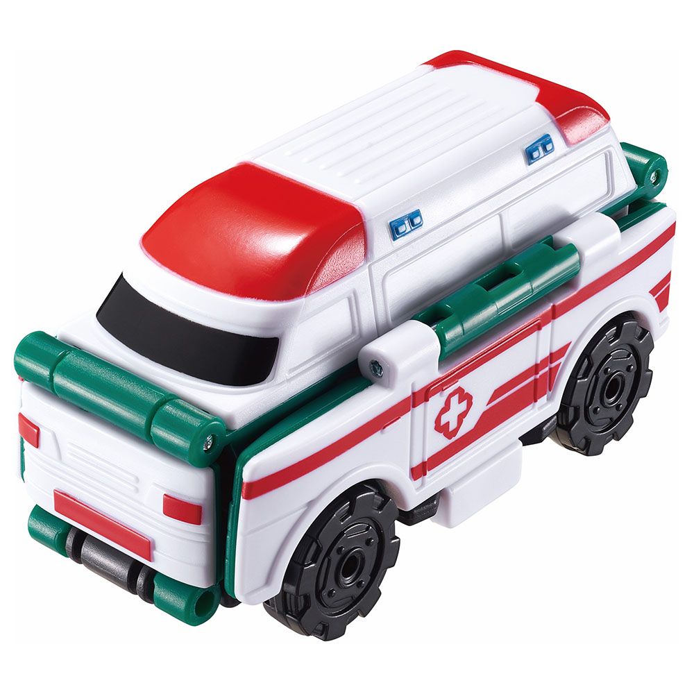 Transracers - 2-In-1 Flip Vehicle Speed Train To Ambulance