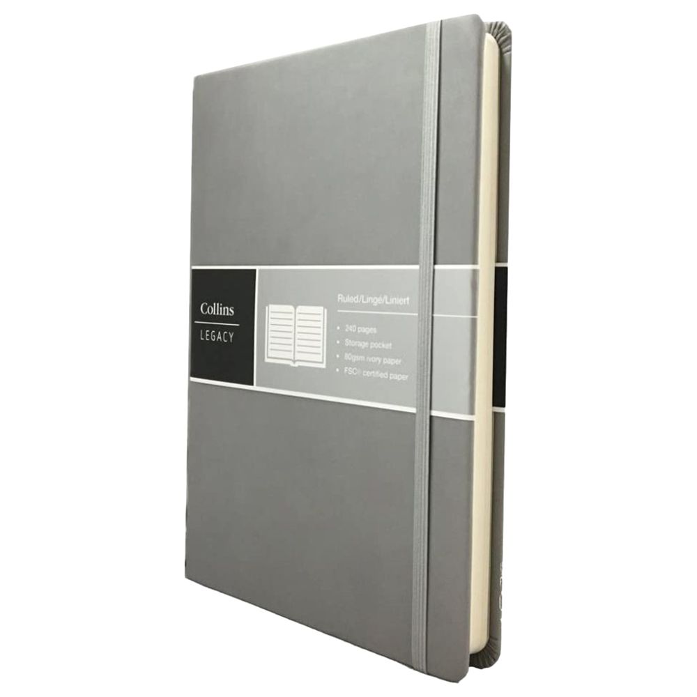 Collins - Legacy A5 Hard Cover Notebook - Grey