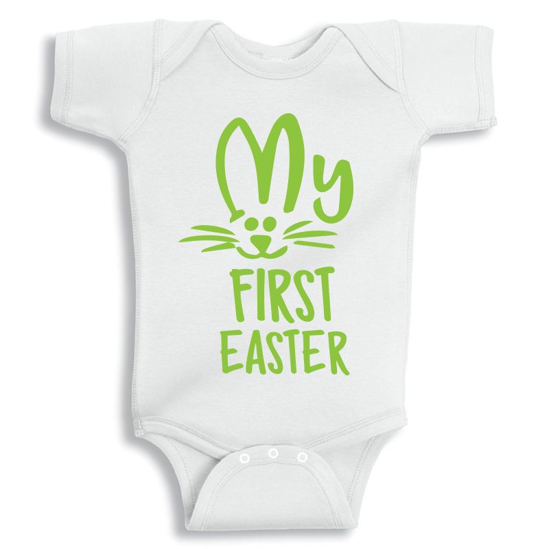 Twinkle Hands - My First Easter baby onesie - Green