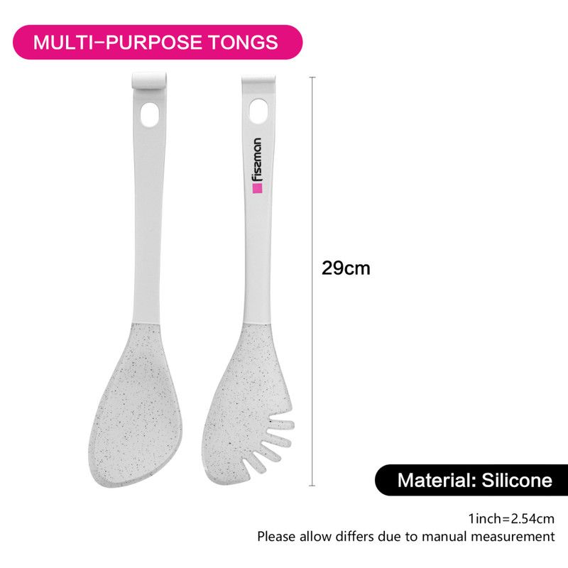 Fissman - Multi-Purpose Tongs Bianca Series w/ Nylon & Silicone - White