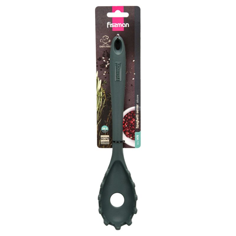 Fissman - Spaghetti Server Silicone Chef's Tools - 26.5cm - Avocado