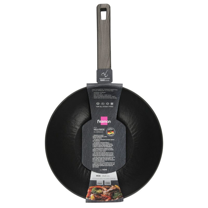 Fissman - Vela Rock Series Wok Pan w/ Induction Bottom - 28x80cm