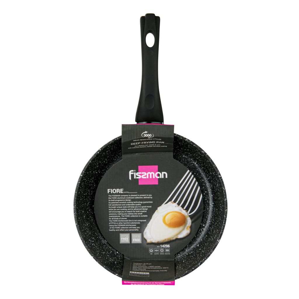 Fissman - Deep Frying Pan Fiore w/ Induction Bottom - 24x6.5cm