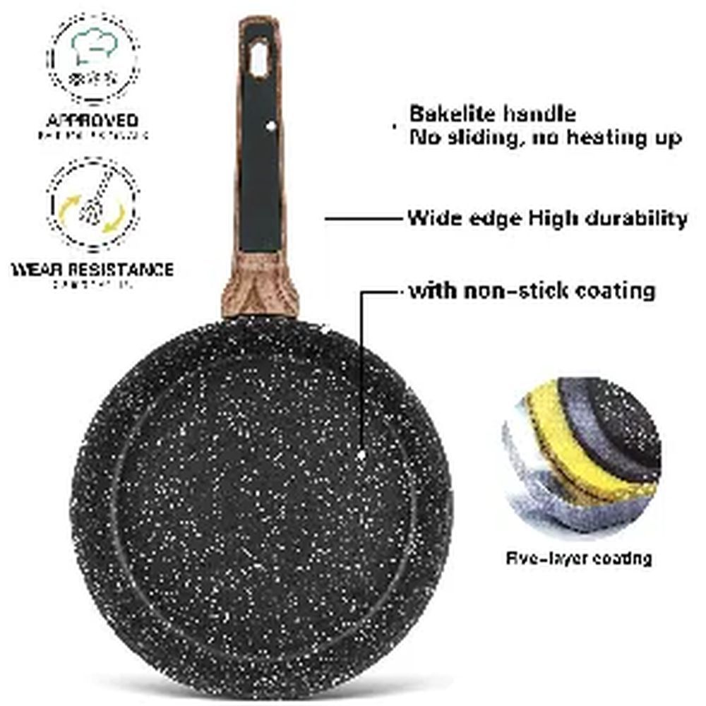 Fissman - Deep Frying Pan Diamond Series Aluminium - Black