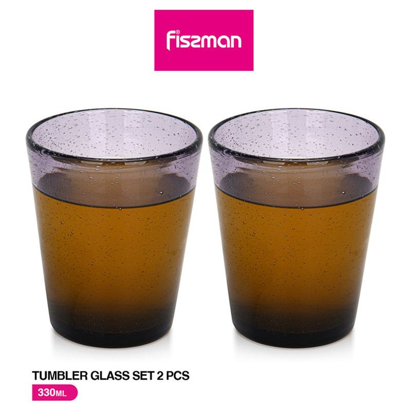 Fissman - Tumbler Glass Set - 2pcs - 330ml - Purple