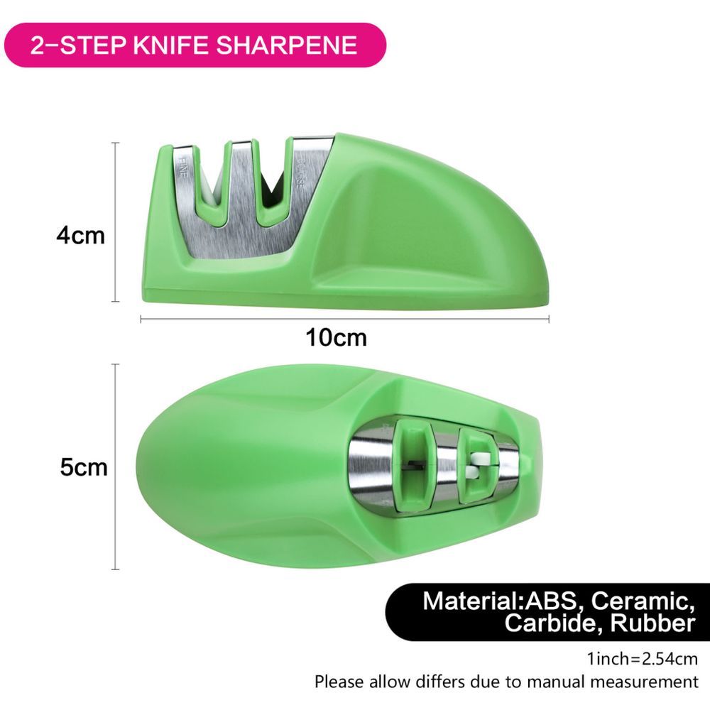 Fissman - Knife Sharpener - 10X4X5Cm - Green/Silver