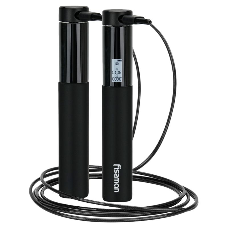 Fissman - Smart Skipping Rope w/ Silicone - Black