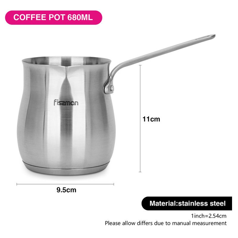 Fissman - Stainless Steel Coffee Pot w/ Induction Bottom - 680ml