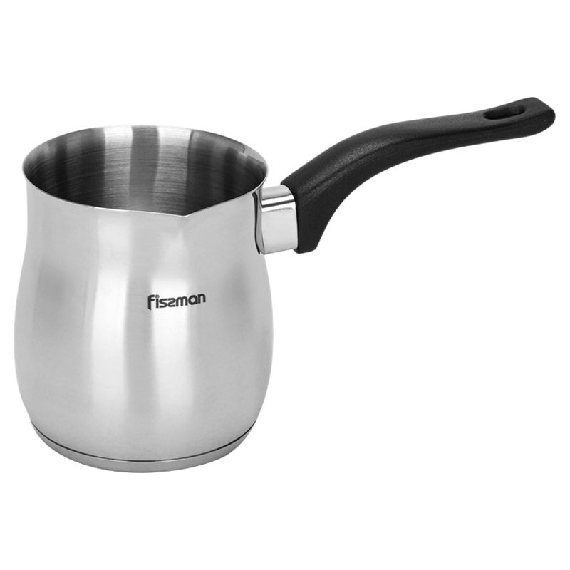 Fissman - Stainless Steel Coffee Pot w/ Black Handle - 530ml