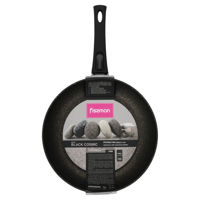 Fissman - Frying Pan w/ Detachable Handle - 28x5.4cm - Black