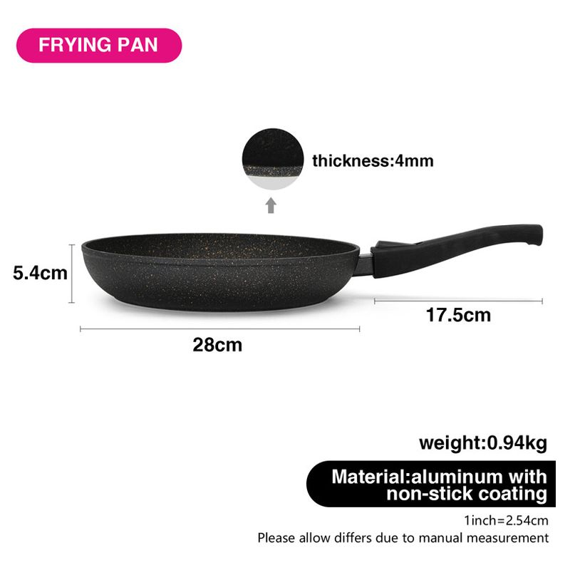 Fissman - Frying Pan w/ Detachable Handle - 28x5.4cm - Black