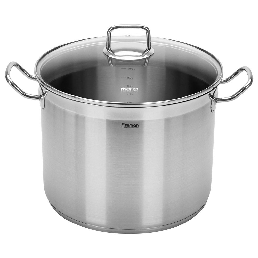 Fissman - Stockpot Tahara 28cm w/ Glass Lid - Stainless Steel