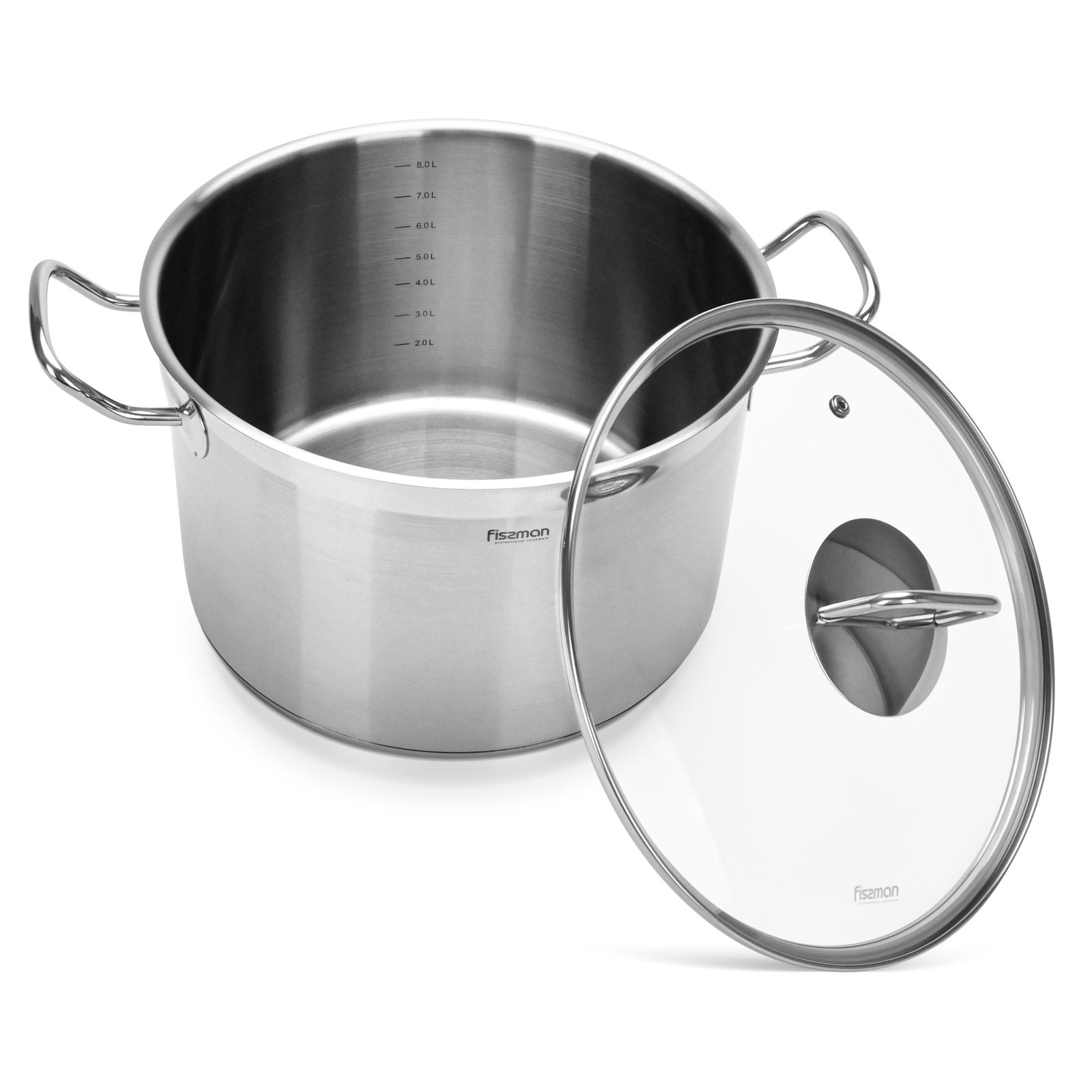 Fissman - Stockpot Tahara 28cm w/ Glass Lid - Stainless Steel