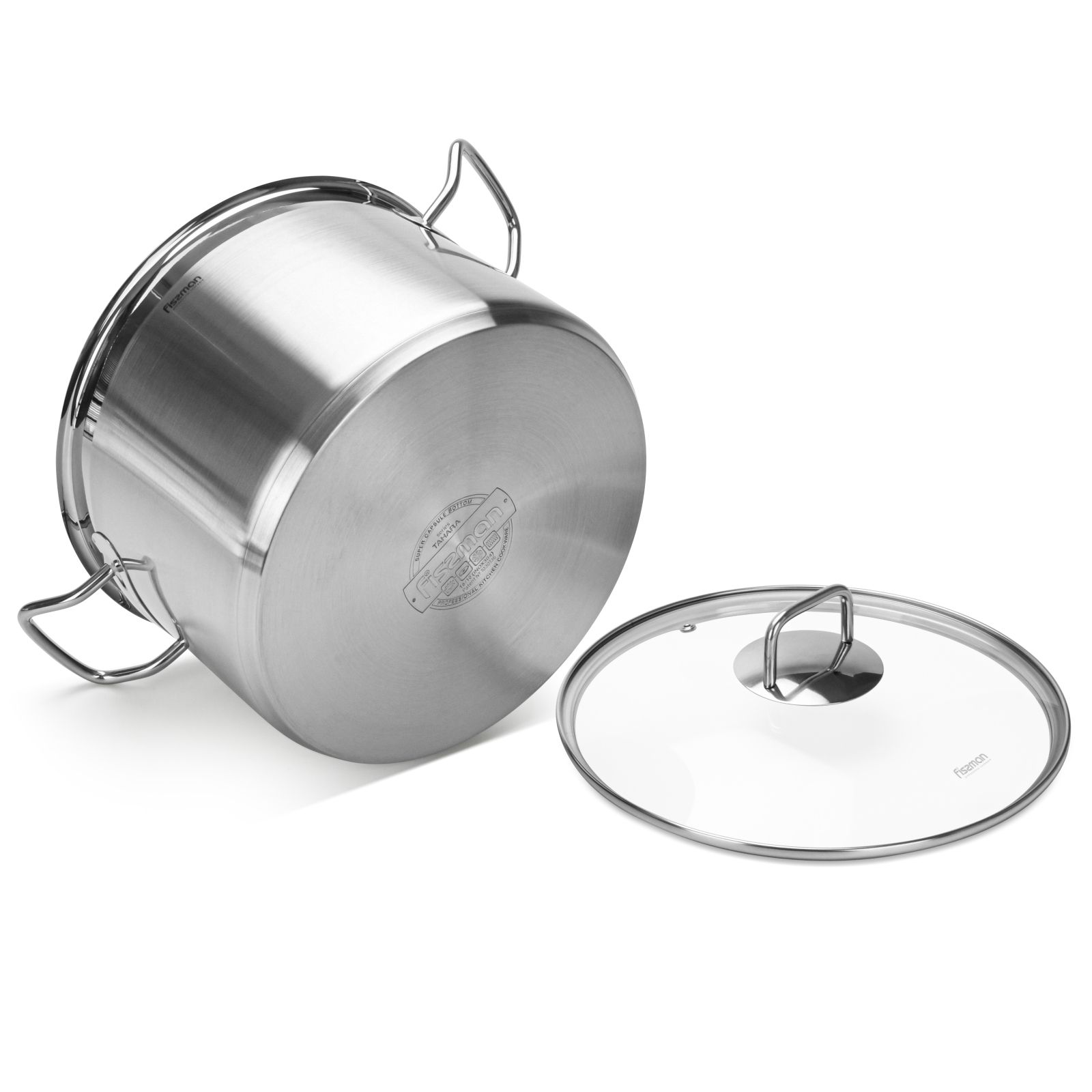 Fissman - Stockpot Tahara 28cm w/ Glass Lid - Stainless Steel