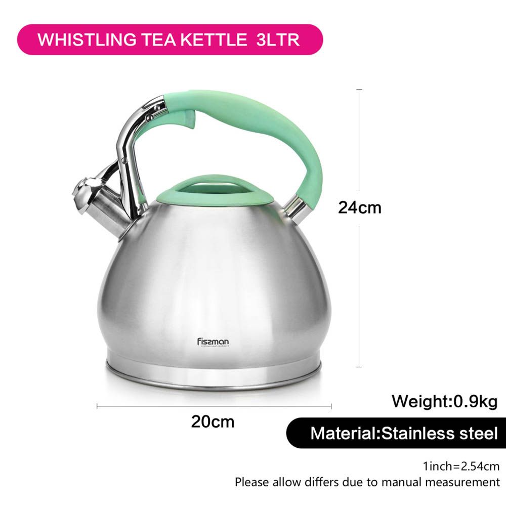 Fissman - Whistling Kettle - Silver - 3.0L