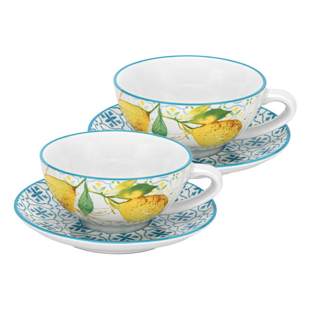 Fissman - Cups - 200Ml & Saucers Set Capri - 4Pc-Set