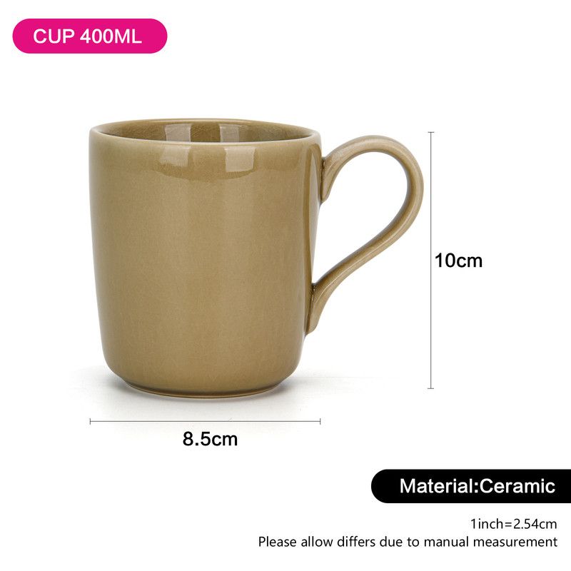 Fissman - Ceramic Cup Crackle - 13x9.5x8.5cm - Beige