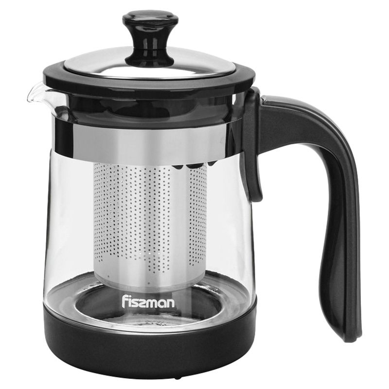 Fissman - Borosilicate Glass Tea Pot w/ Filter - 750ml - Black