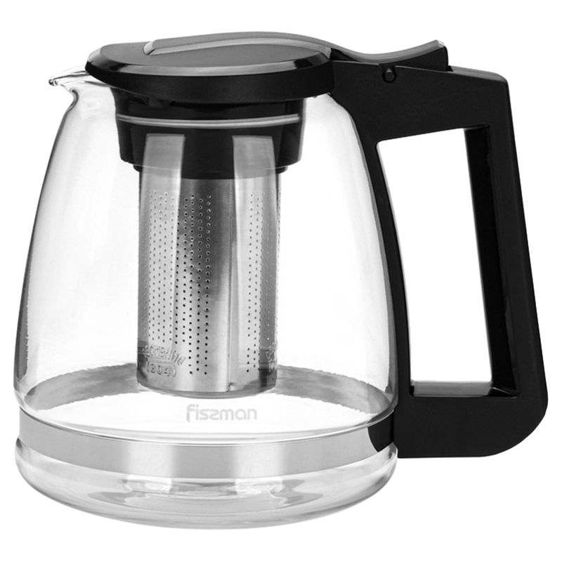 Fissman - Glass Tea Pot w/ Filter - 2000ml - 20x17.5x14.5cm - Black